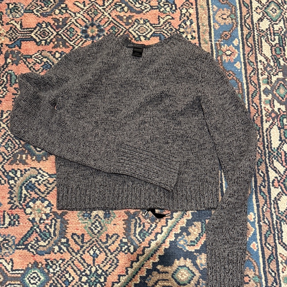 Marc By Marc Jacobs Dark Gray Speckled Crewneck Sweater